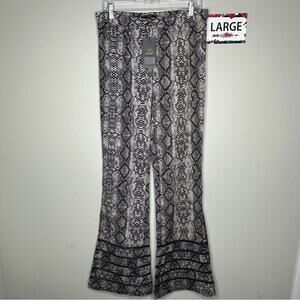 L&B Large gray snake accent hem pants casual dress